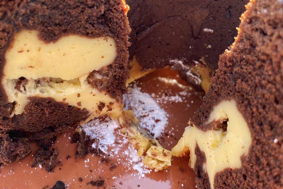 Schoko-Vanillepudding-Kuchen - Roulade rockt